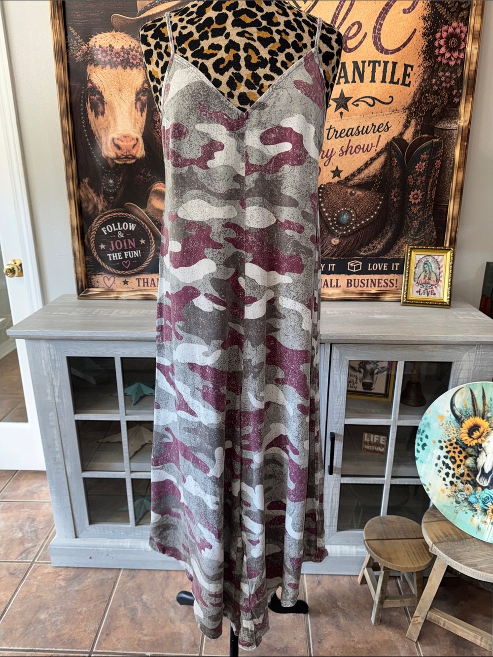 NWT Mystree  Camo Print Wide Leg Maxi Jumpsuit in Women's Size Large